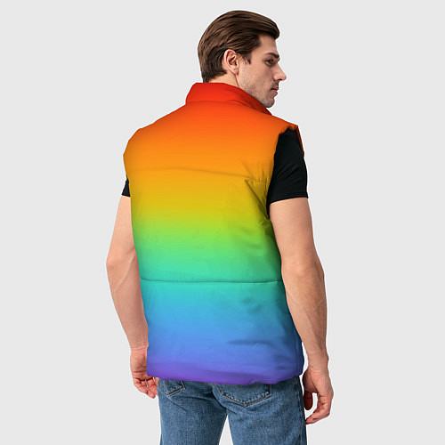 Мужской жилет Я радуга / 3D-Черный – фото 4