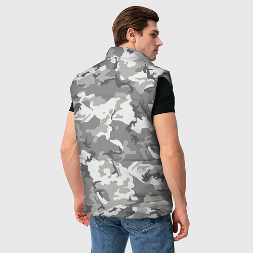 Мужской жилет Снежный камуфляж / 3D-Светло-серый – фото 4
