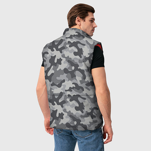 Мужской жилет Городской серый камуфляж / 3D-Красный – фото 4