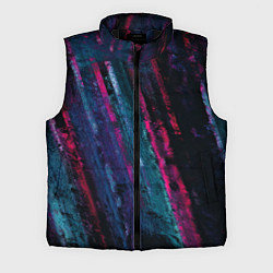 Мужской жилет Неоновая стена, цвет: 3D-черный