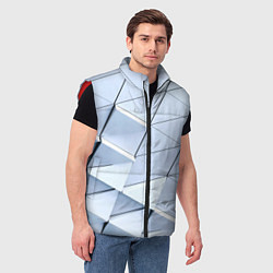 Мужской жилет Metalic triangle stiil, цвет: 3D-красный — фото 2