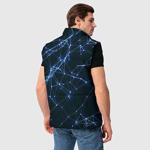 Мужской жилет Нейросети абстракция / 3D-Черный – фото 4