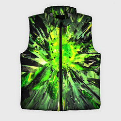 Мужской жилет Fractal green explosion, цвет: 3D-светло-серый
