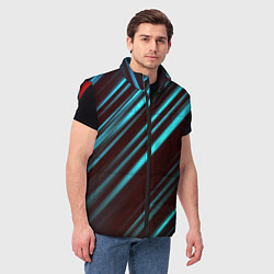 Мужской жилет Stripes line neon color, цвет: 3D-красный — фото 2