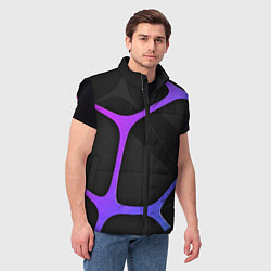 Мужской жилет Яркие ячейки, цвет: 3D-черный — фото 2