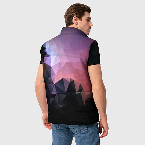 Мужской жилет Mirror edge abstract / 3D-Черный – фото 4