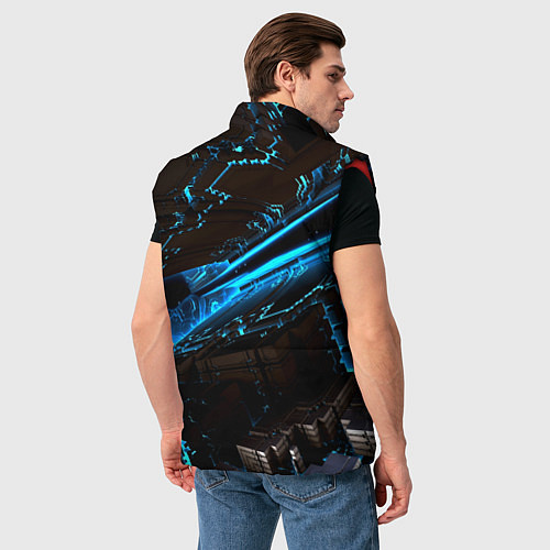 Мужской жилет Digital space abstraction / 3D-Красный – фото 4