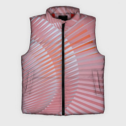 Мужской жилет Абстрактные розовые волнообразные линии, цвет: 3D-красный