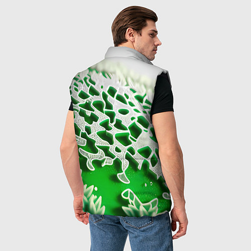 Мужской жилет Узор зелени-арт / 3D-Черный – фото 4