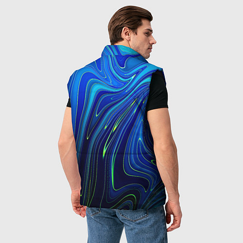 Мужской жилет Blurred colors / 3D-Черный – фото 4