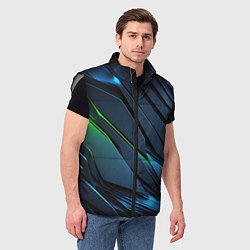 Мужской жилет Разломленные плиты со светом, цвет: 3D-светло-серый — фото 2