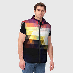 Мужской жилет Mosaic abstraction, цвет: 3D-светло-серый — фото 2