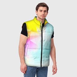 Мужской жилет Gradient colors geometry, цвет: 3D-черный — фото 2