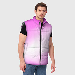 Мужской жилет Градиент розовый, цвет: 3D-светло-серый — фото 2