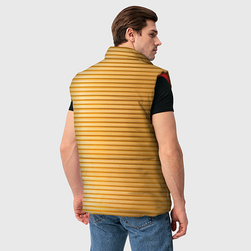Мужской жилет Золотистый текстурный паттерн / 3D-Красный – фото 4