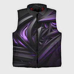 Мужской жилет Черно-фиолетовые объекты, цвет: 3D-красный