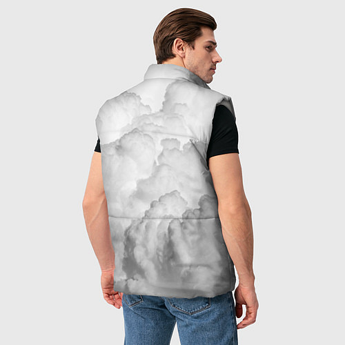 Мужской жилет Пористые облака / 3D-Светло-серый – фото 4