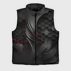 Мужской жилет Черные абстрактные плиты, цвет: 3D-черный