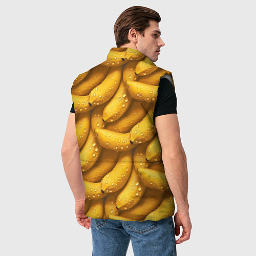 Мужской жилет Сочная текстура из бананов / 3D-Светло-серый – фото 4