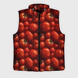 Мужской жилет Сочная текстура из томатов, цвет: 3D-светло-серый
