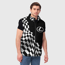 Мужской жилет Lexus racing flag, цвет: 3D-черный — фото 2