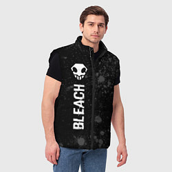 Мужской жилет Bleach glitch на темном фоне: по-вертикали, цвет: 3D-черный — фото 2