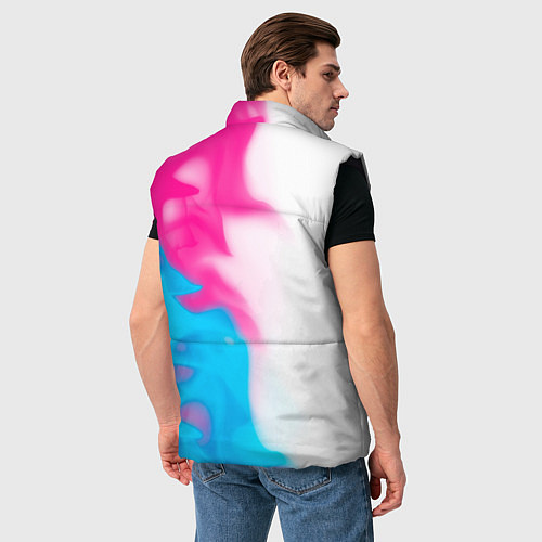 Мужской жилет Mitsubishi neon gradient style: по-вертикали / 3D-Черный – фото 4