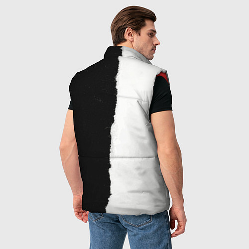 Мужской жилет Вертикально оторванный лист бумаги / 3D-Красный – фото 4