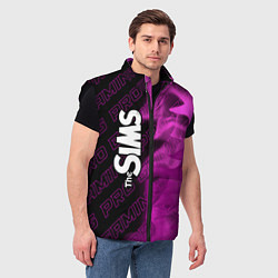 Мужской жилет The Sims pro gaming: по-вертикали, цвет: 3D-черный — фото 2