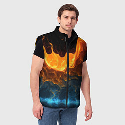 Мужской жилет Лава и вода, цвет: 3D-черный — фото 2