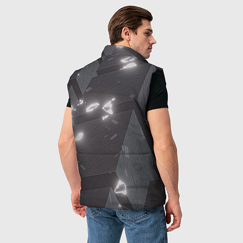 Мужской жилет Серые кубы с сигилами / 3D-Черный – фото 4