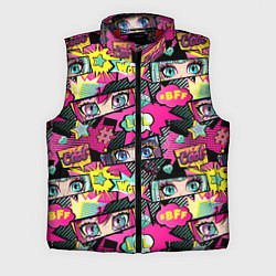 Мужской жилет Глаза аниме-девушки: cool pattern, цвет: 3D-красный