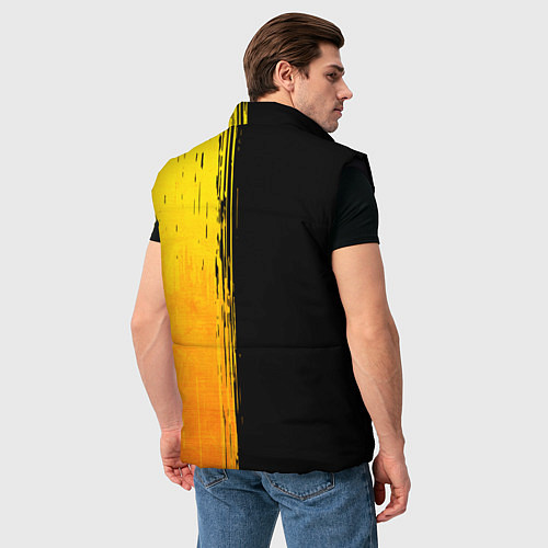Мужской жилет Burzum - gold gradient: по-вертикали / 3D-Черный – фото 4