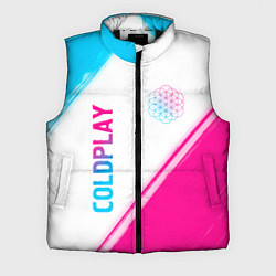 Мужской жилет Coldplay neon gradient style: надпись, символ