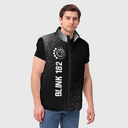 Мужской жилет Blink 182 glitch на темном фоне: по-вертикали, цвет: 3D-черный — фото 2