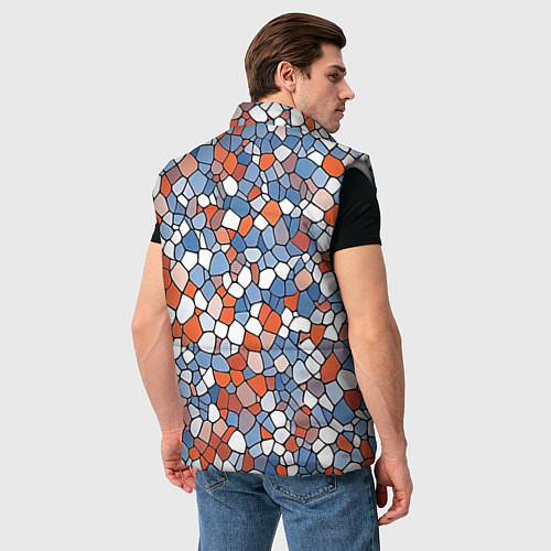 Мужской жилет Красочная мозаика / 3D-Светло-серый – фото 4