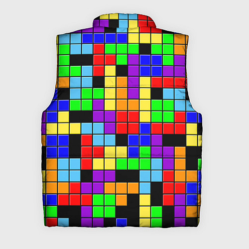 Мужской жилет Тетрис цветные блоки / 3D-Светло-серый – фото 2