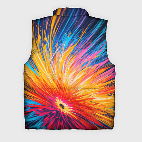 Мужской жилет Абстрактный цветок / 3D-Светло-серый – фото 2