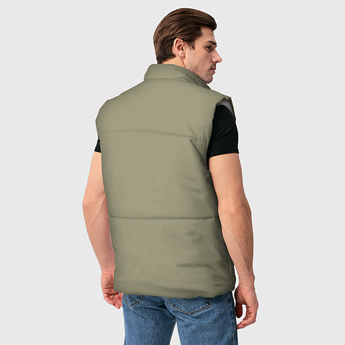 Мужской жилет Зеленый тренд без принта / 3D-Светло-серый – фото 4