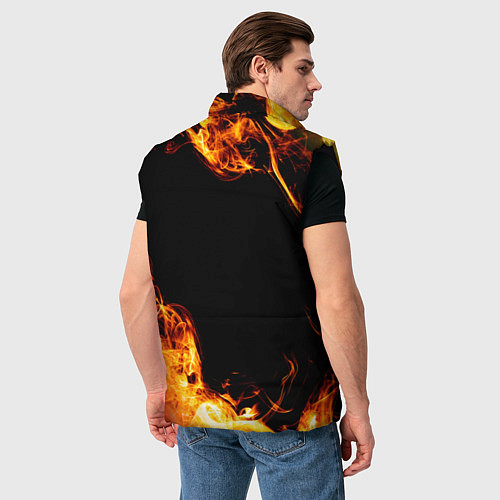 Мужской жилет Architects и пылающий огонь / 3D-Черный – фото 4