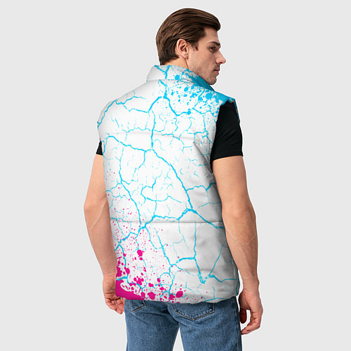 Мужской жилет Destiny neon gradient style: надпись, символ / 3D-Черный – фото 4