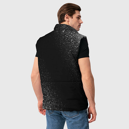 Мужской жилет Twenty One Pilots glitch на темном фоне: надпись, / 3D-Черный – фото 4