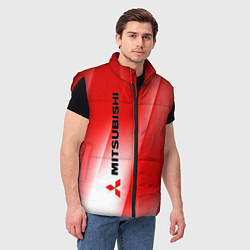 Мужской жилет Mitsubishi sign, цвет: 3D-красный — фото 2