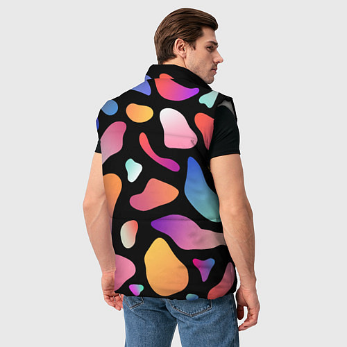 Мужской жилет Fashionable colorful pattern / 3D-Светло-серый – фото 4