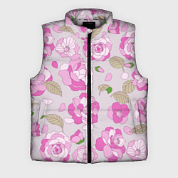 Мужской жилет Чудесные пионы, цвет: 3D-светло-серый