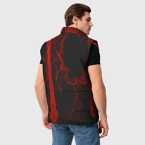 Мужской жилет Гранж, разводы и паук / 3D-Красный – фото 4