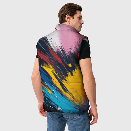 Мужской жилет Разлив акварели / 3D-Светло-серый – фото 4