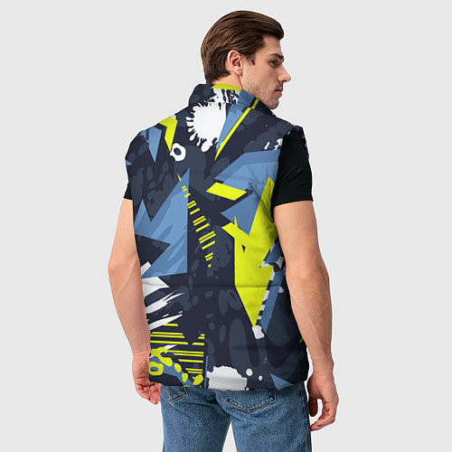 Мужской жилет Subaru sign / 3D-Черный – фото 4