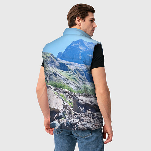 Мужской жилет Горы России / 3D-Черный – фото 4