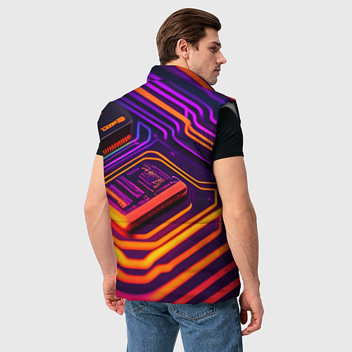 Мужской жилет Микрочип / 3D-Светло-серый – фото 4